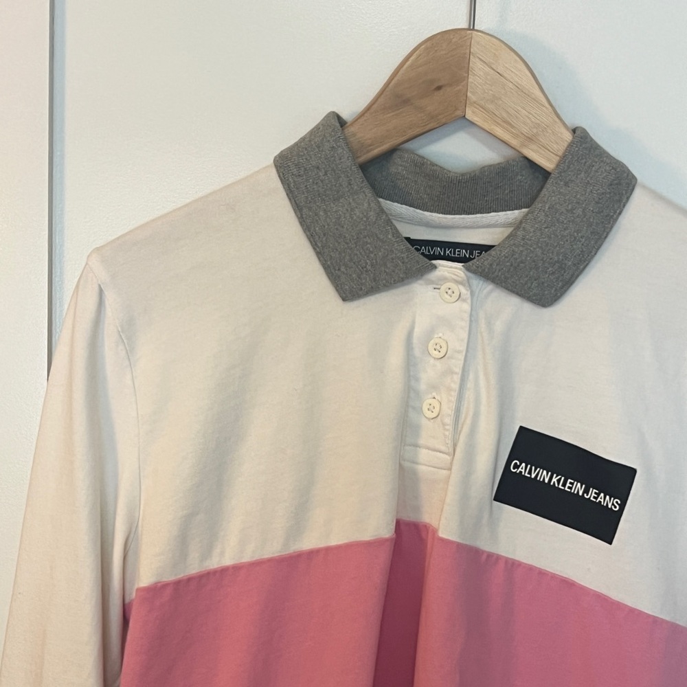 Calvin Klein collard shirt